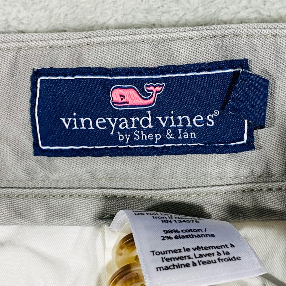 Vineyard Vines Breaker Shorts Mens 30 Grey Stretch Cotton Chino Preppy - Picture 3 of 16